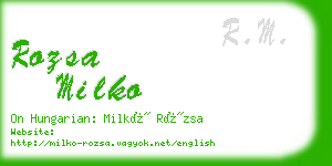 rozsa milko business card